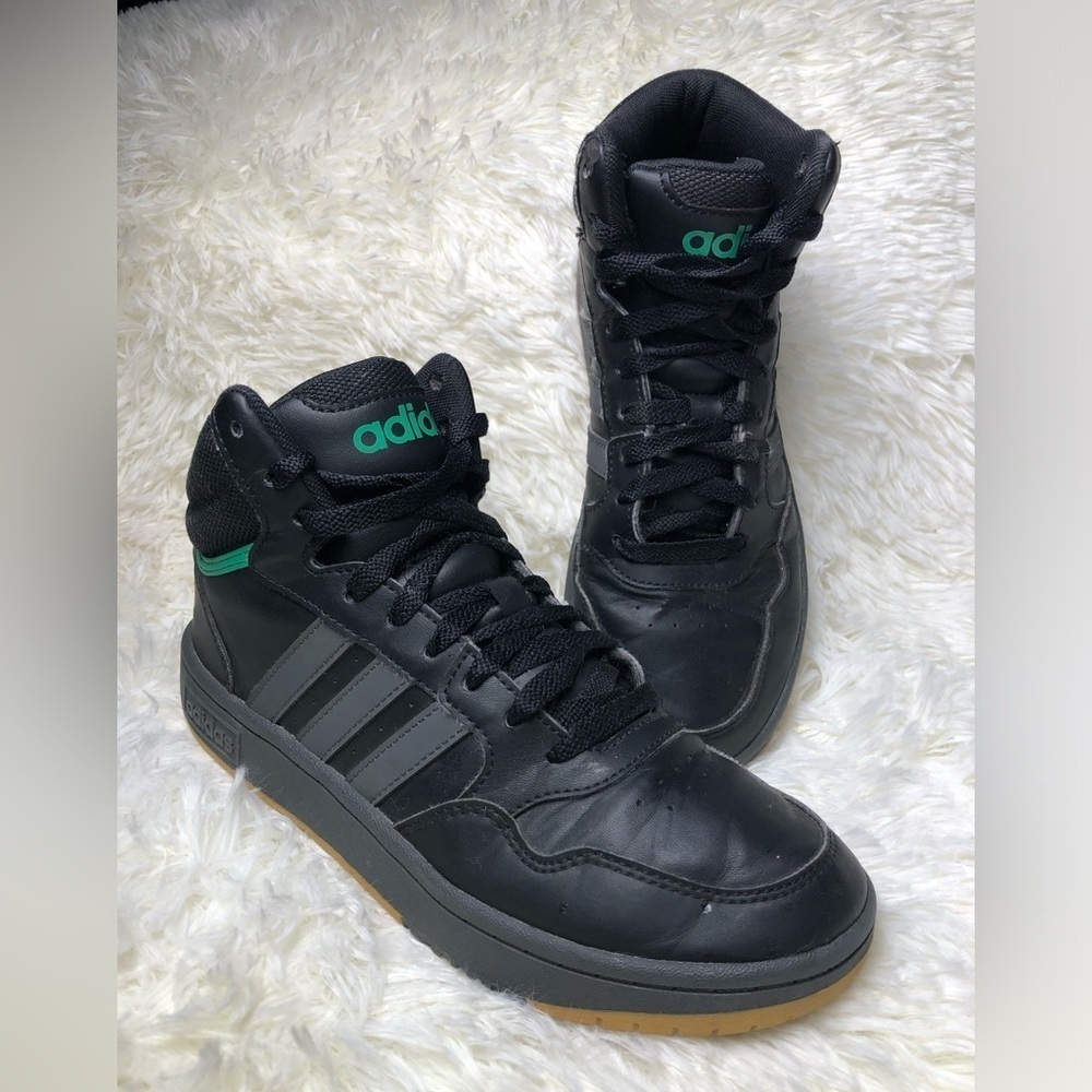 Adidas Men's Black and Green Sneakers - Picture 12 of 14